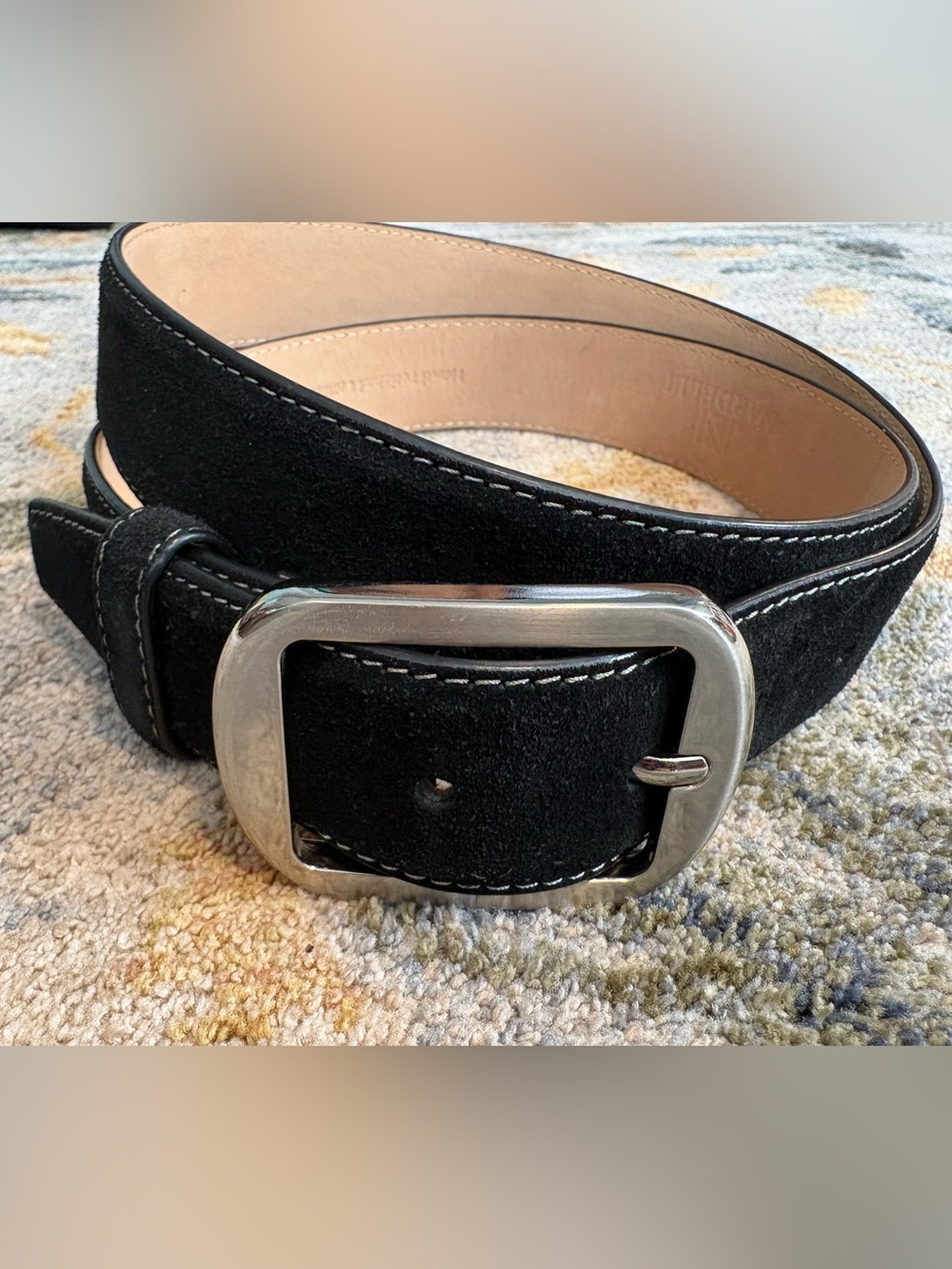 Gorgeous Nardelli Leather Belt Suede Size 38